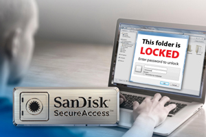 SanDisk SecureAccess 128-bit AES encryption for private file protection