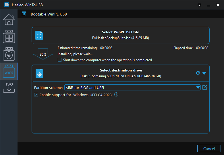 Bootable WinPE USB Creator