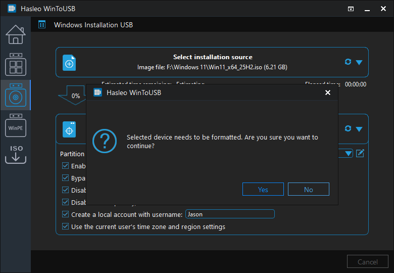 The drive needs to be formatted prompt